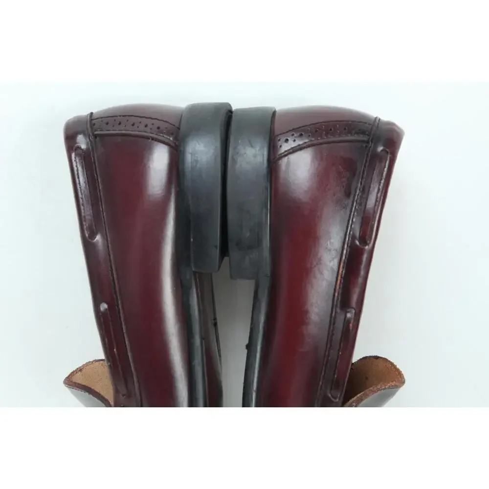 G.H. Bass & Co. Weejuns Burgundy Leather Kiltie Tassel Loafers shoes 9 D